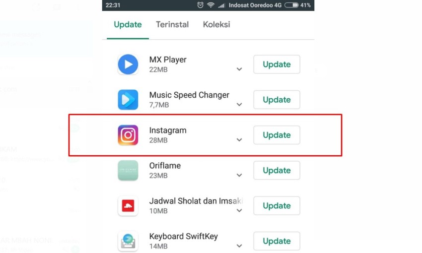 cara memperbarui instagram di iphone terbaru