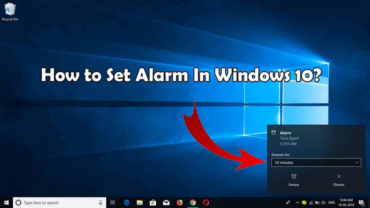 cara setting alarm di laptop