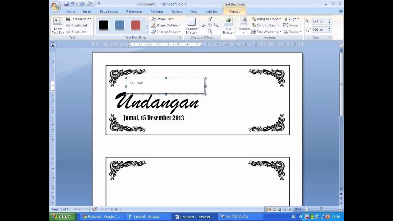 undangan pernikahan contoh nikah cara sederhana akad microsoft sendiri kartu corel quantum utek kata kecil menarik mendesain