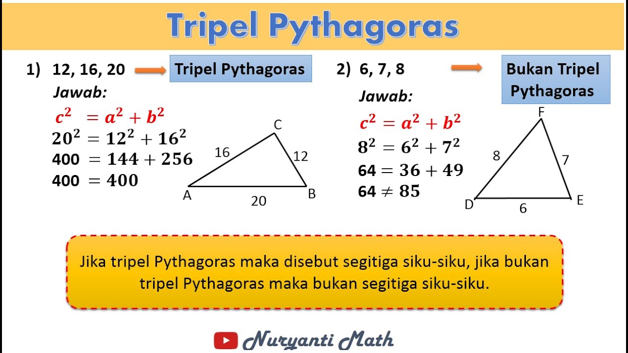 rumus tripel pythagoras kelas 8 terbaru